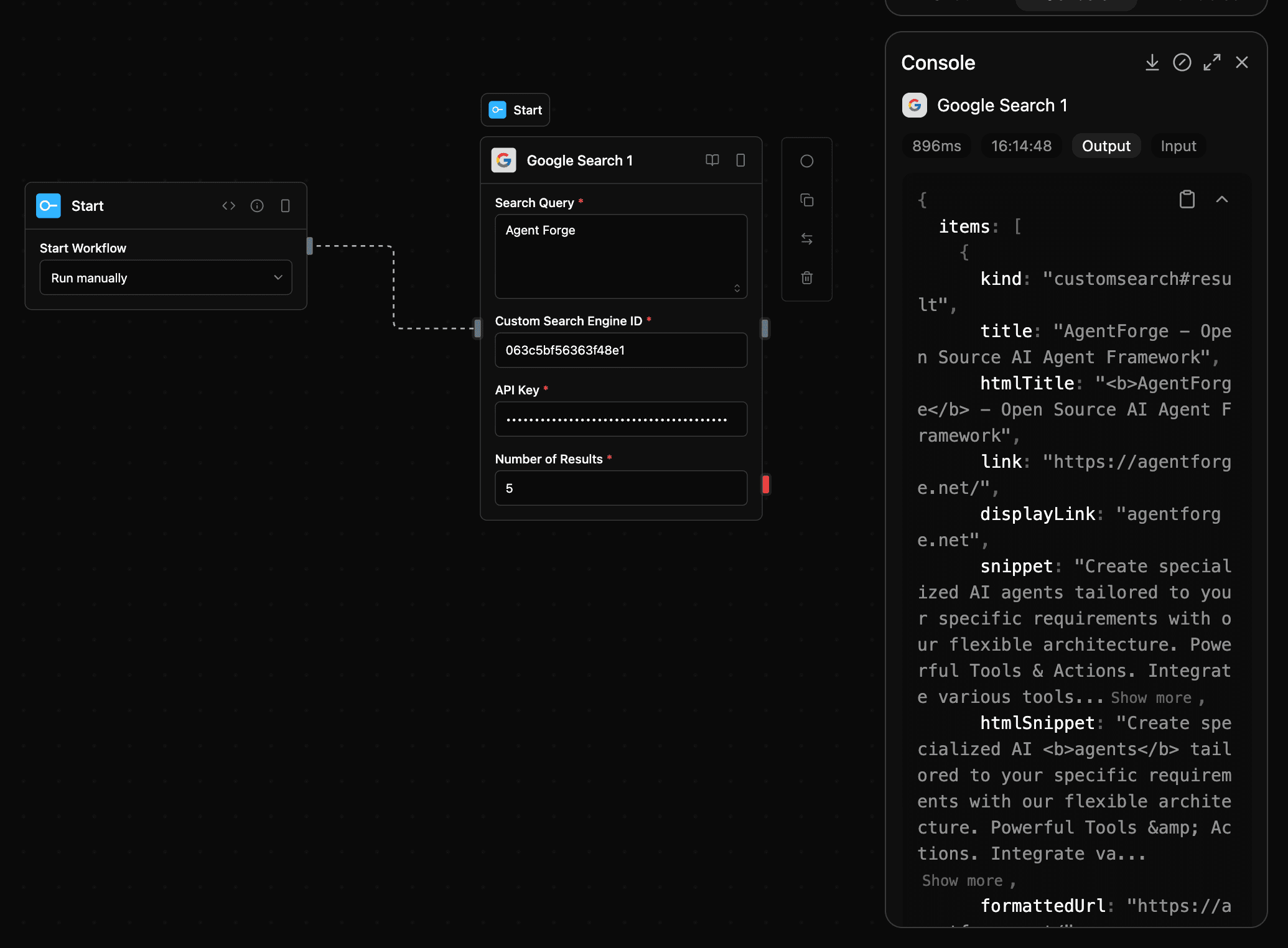 Google search block screenshot